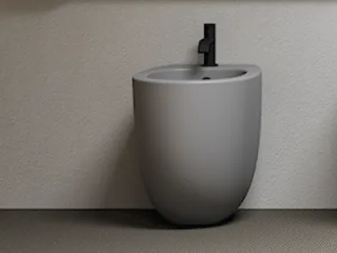 Bidet in ceramica a pavimento MILK Nic