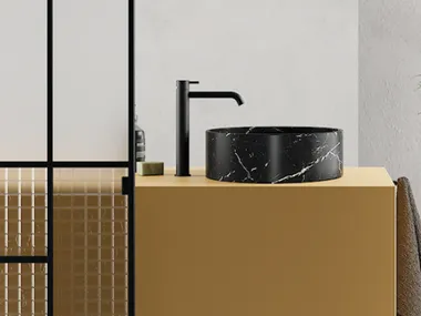 Lavabo rotondo da appoggio in marmo MOD Nic