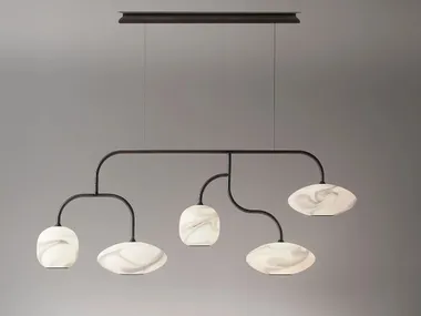 Lampada a sospensione in vetro soffiato ASTRELLE Olev