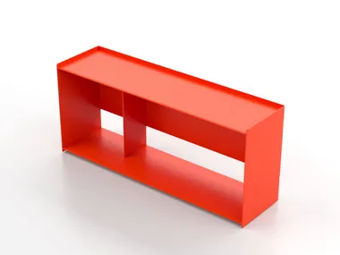 Tavolino rettangolare in lamiera FOLD Omelette Editions