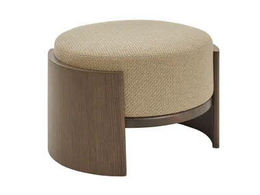 Pouf rotondo in tessuto HUG PARLA