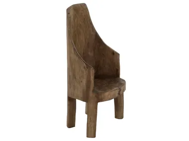 Sedia in legno di recupero con braccioli NAGA POMAX