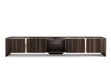 Mobile TV basso in legno con ante a battente HAVASU PRADDY