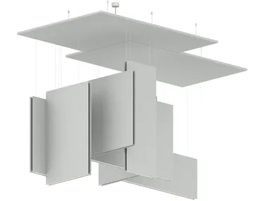 Lampada a sospensione acustica a LED in PET riciclato CLOUD PROLICHT