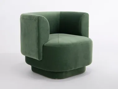 Poltrona in tessuto con braccioli CAPPER Phase Design