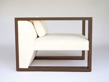 Poltrona a slitta in tessuto con braccioli MAXELL Phase Design