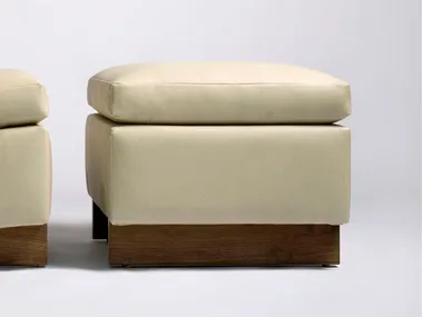 Pouf rettangolare in pelle TRAX Phase Design
