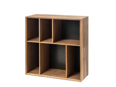 Libreria a giorno autoportante in teak ANGLE Pilma