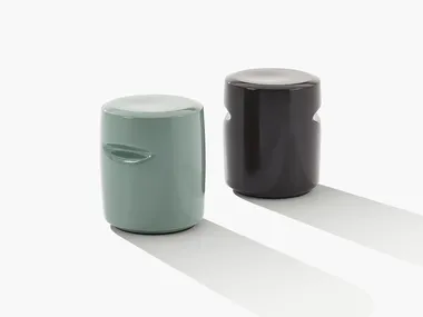 Tavolino rotondo in gres smaltato AZU Poliform