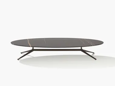Tavolino ovale basso in marmo MONDRIAN Poliform