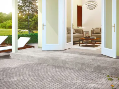 Pavimento/rivestimento in gres porcellanato per esterni effetto pietra DALLE RECER