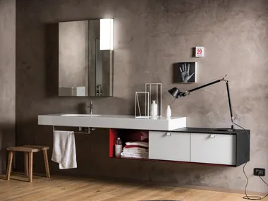Piano lavabo singolo in opalite REGOLO ARTELINEA