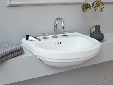 Lavabo da incasso soprapiano in Vetrochina RIVIERA Burlington