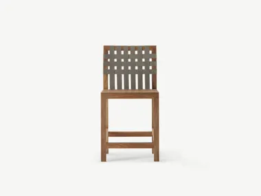 Sgabello per bancone da giardino in teak con poggiapiedi NETWORK 151 RODA