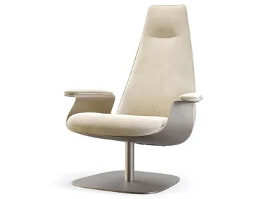 Poltrona in tessuto con braccioli MINERVA HIGH Reflex