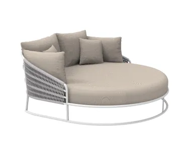 Letto da giardino rotondo in tessuto LIBERTY ROPE Rever