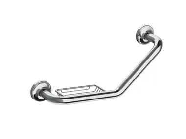 Maniglione bagno ad angolo in metallo con portasapone COMFORT Roca