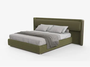Letto matrimoniale in tessuto con testiera imbottita CONCEPT Rugiano