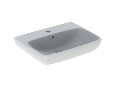 Lavabo in Vetrochina con troppopieno SELNOVA SQUARE Geberit