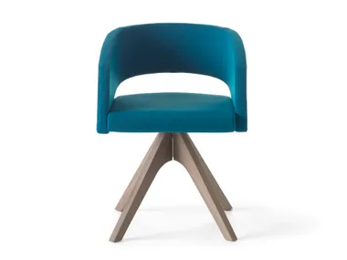 Poltroncina su gambe girevoli in legno  MAJOR SITIA