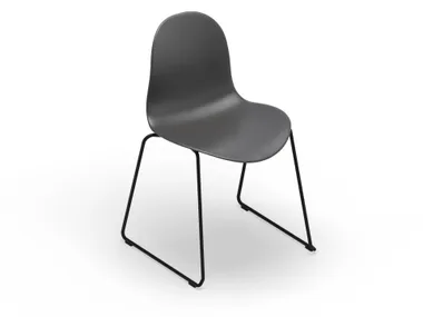 Sedia a slitta in polipropilene riciclato KLOK 100/100 Sellex