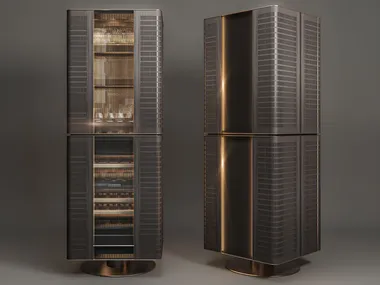Mobile bar con vino cantina sottopiano e illuminazione integrata SKINS SKS | Signature Kitchen Suite