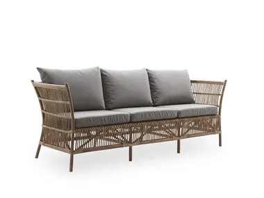 Divano in rattan a 3 posti DONATELLO Sika Design