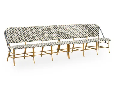 Panca da giardino in alluminio e ArtFibre con schienale SOFIE Sika Design