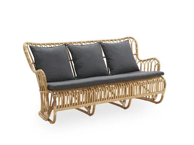Divano in rattan a 3 posti TULIP Sika Design