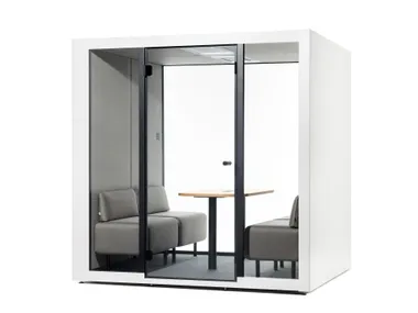 Cabina ufficio acustica multiposto con illuminazione integrata SPARK⁴ SilentLab