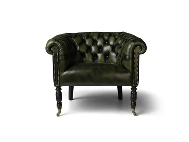 Poltrona capitonné in pelle con braccioli MARS Sit Design