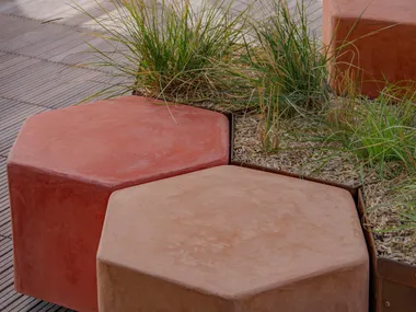 Pouf modulare in canapa calce CH&CH Smarin