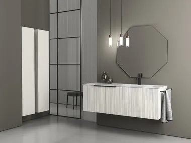 Mobile lavabo sospeso con lavabo integrato STILO P 02 Stocco