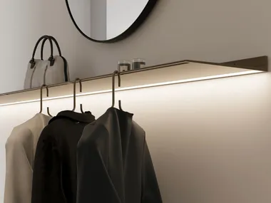 Appendiabiti da parete in alluminio WALL COAT RACK Strackk