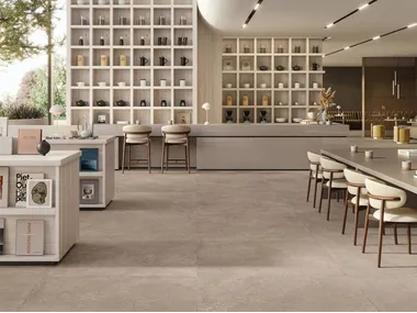 Pavimento/rivestimento in gres porcellanato effetto pietra WHISPER Supergres