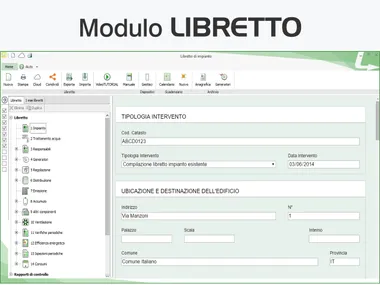 Certificazione energetica e progettazione termotecnica TERMOLOG - Modulo LIBRETTO LOGICAL SOFT