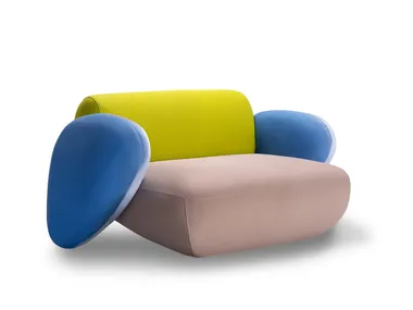 Poltrona in tessuto con braccioli CIOTTOLINO TM Leader Contract