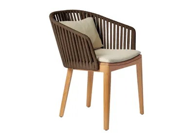 Sedia da giardino in teak con braccioli MOOD TRIBÙ