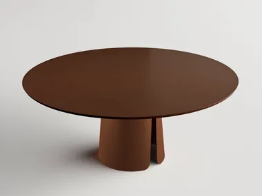 Tavolo rotondo in vetro temperato WISTON Tonelli Design