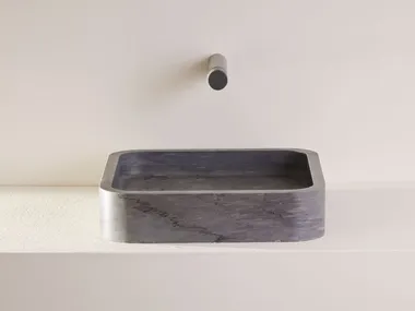 Lavabo da appoggio quadrato in pietra PETRA Vaselli
