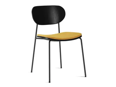Sedia in legno impiallacciato con schienale aperto MAPLE WORKSPACE