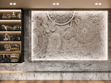 Pannello decorativo tridimensionale in gesso EDEN WallDeco