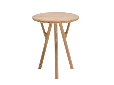 Tavolino di servizio rotondo in legno ORGANIC Woak