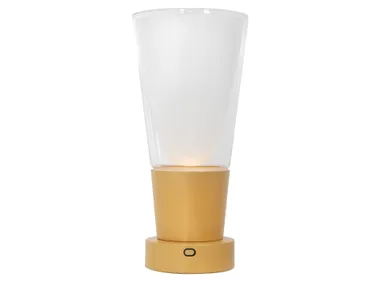 Lampada da tavolo ricaricabile a batteria in alluminio SOFFIO Zafferano