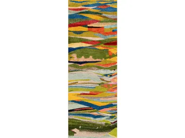 Passatoia rettangolare in lana ABSTRACT MODERNIST LANDSCAPE RUNNER 2 Zollanvari