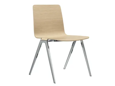 Sedia impilabile in legno impiallacciato A-CHAIR Brunner