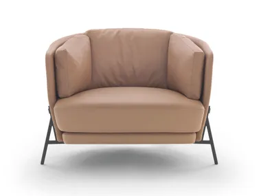 Poltrona in pelle con braccioli CRADLE arflex