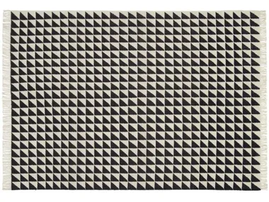 Tappeto rettangolare in lana a motivi geometrici IZA E15