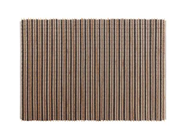 Tappeto rettangolare in lana e teak GOZ TSUCHI BROWN GAN