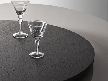 Piano per tavoli rotondo in legno impiallacciato LAZY SUSAN Meridiani